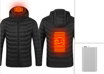 New Heated Jacket Coat USB Electric Jacket Cotton Coat Heating Thermal Clothing Heating Vest Men's Clothing Winter