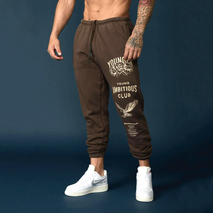 Thick ankle-tied sports pants for men