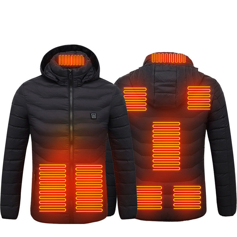 New Heated Jacket Coat USB Electric Jacket Cotton Coat Heating Thermal Clothing Heating Vest Men's Clothing Winter