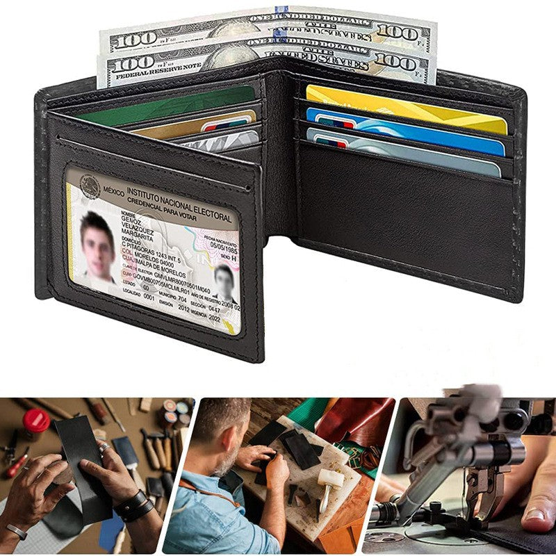 Antimagnetic thin wallet for men special carbon fiber dollar wallet with multiple card slots