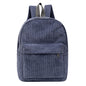 Multipurpose unisex corduroy large capacity college style backpack with front pocket
