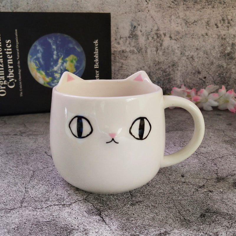 Schwarze Katze Tasse Kaffeetasse Frühstückstasse