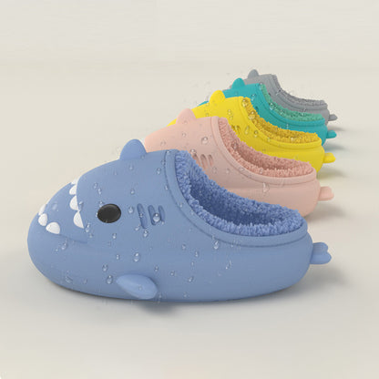 Shark shoes for kids cute waterproof warm slippers home shoes for children