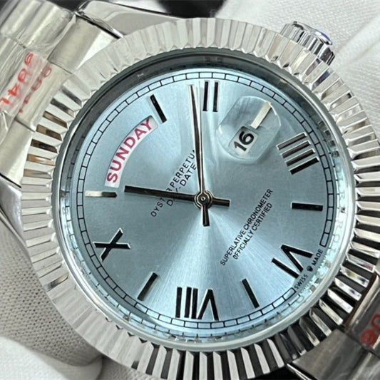 Men's quartz watch with 3 pin calendar