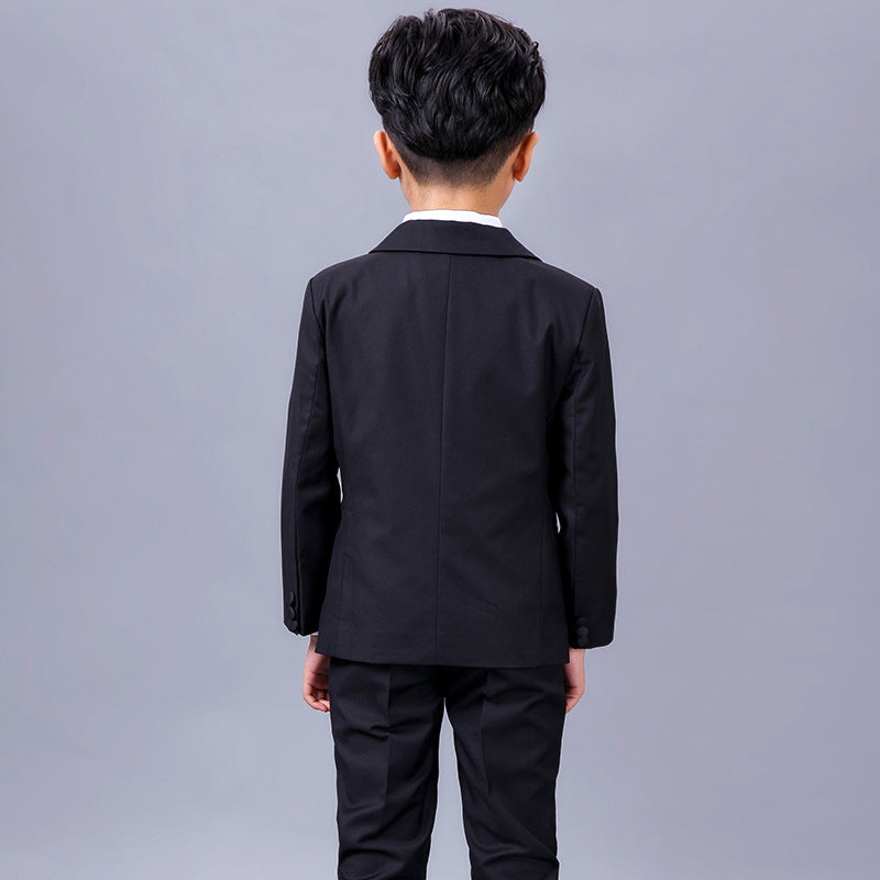 Black suit for kids boy suit flower girl suit wedding show