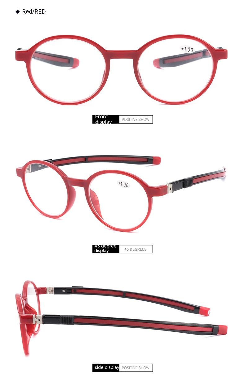 Portable retractable reading glasses with magnetic strap