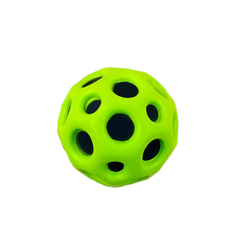Hole ball soft bouncy ball anti-fall moon shape porous bouncy ball children's toy for indoor and outdoor ergonomic design