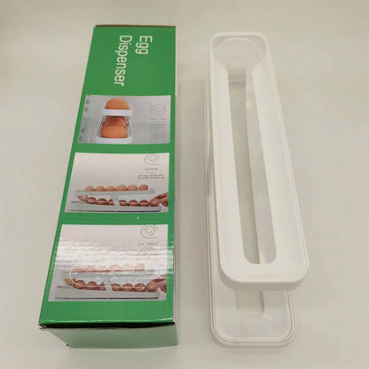 Automatische Scrollen Ei Rack Halter Lagerung Box Ei Korb Container Organizer Rolldown Kühlschrank Ei Spender Für Küche Gadgets