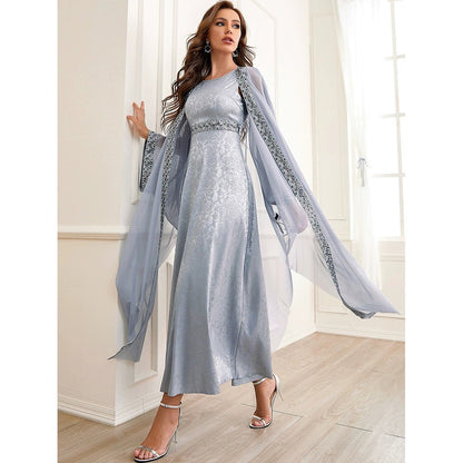 Herbst Muslimischen Neue Nahen Osten Dubai Arab Abaya Stickerei Set Weibliche Seite