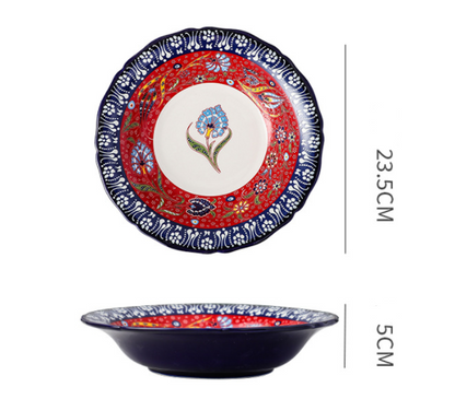 Underglaze ceramic tableware Bohemian household tableware