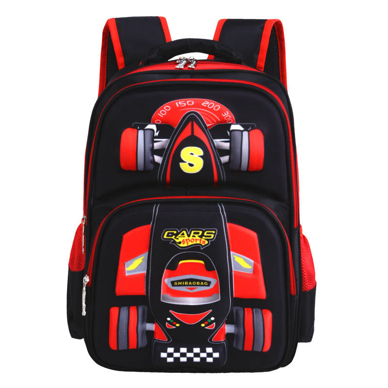 Three-dimensional car boys primary school trolley school bag