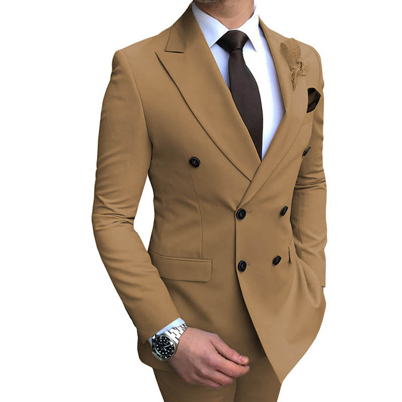 Double-breasted wedding suit for the best man