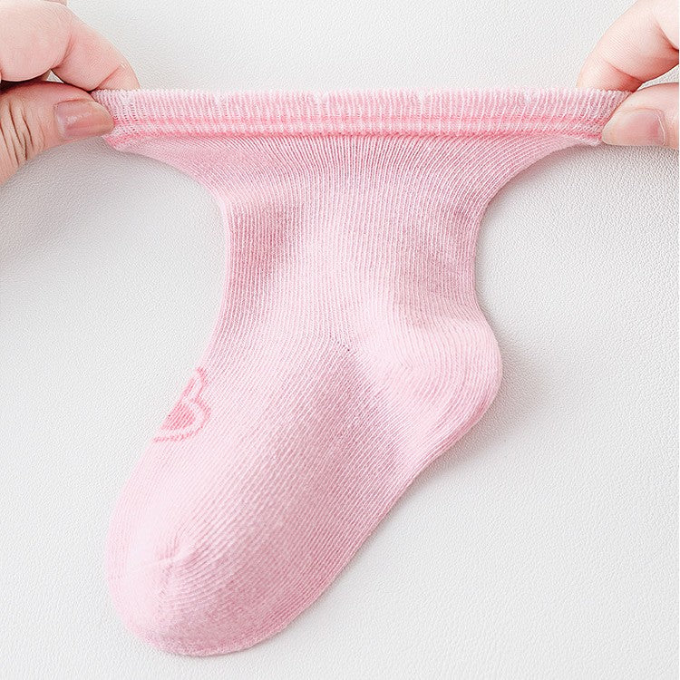 Pure Color Baby Handmade Boneless Tube Socks