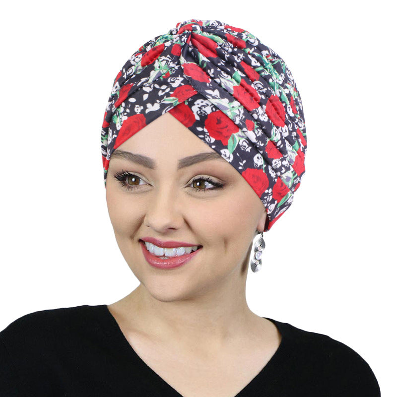 Women Fashion Hijab Cross Indian Hat