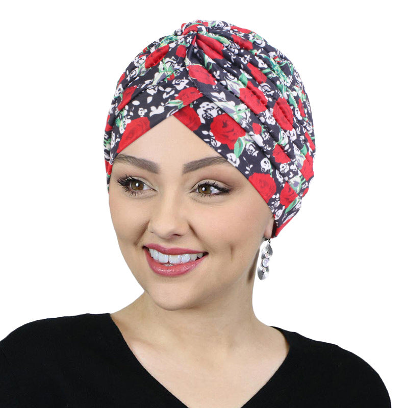 Damen Mode Hijab Kreuz Indische Hut