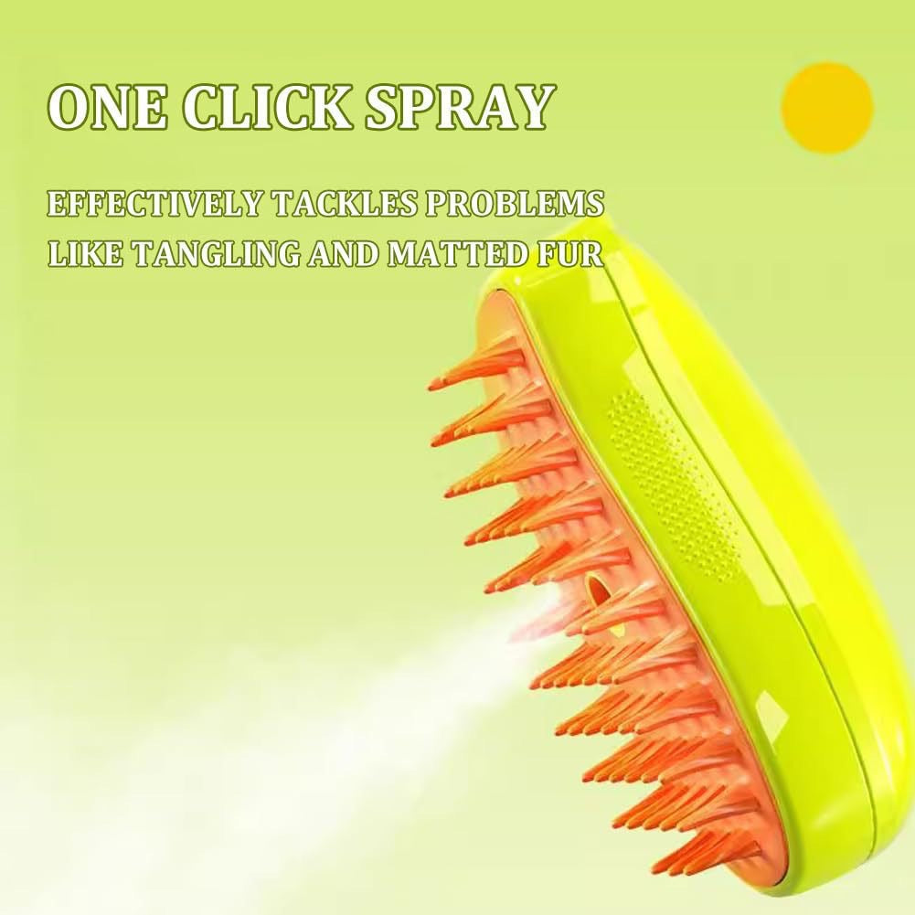 Electric Spray Massage Comb for Pet Steam Brush