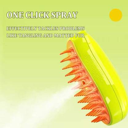 Electric Spray Massage Comb for Pet Steam Brush