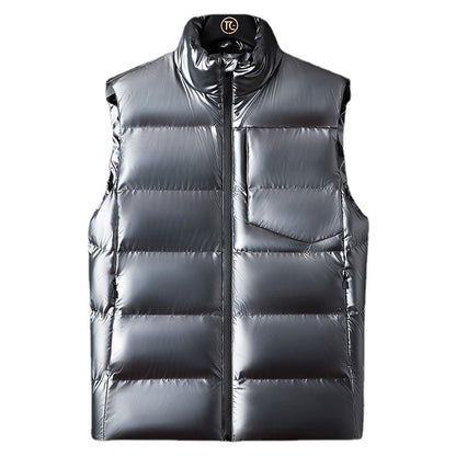Men's shiny cotton sleeveless vest