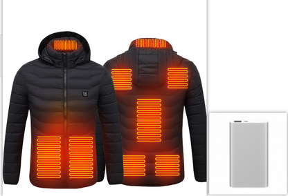 New Heated Jacket Coat USB Electric Jacket Cotton Coat Heating Thermal Clothing Heating Vest Men's Clothing Winter