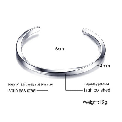 Men's Jewelry Hip Hop Mobius Diamond Stainless Steel Vintage Bracelet