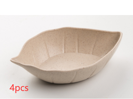 Leaves Shape Baby Kids Bowl Bowl Wheat Straw Soy Sauce Bowl Rice Bowl Plate Subplate Japanese Tableware Food Container