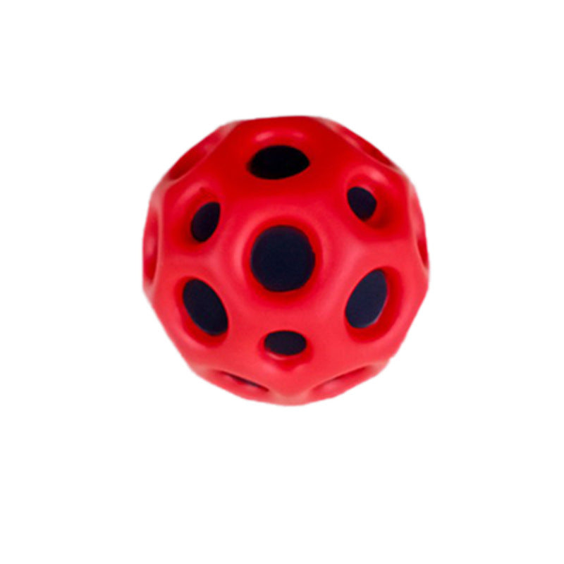 Hole ball soft bouncy ball anti-fall moon shape porous bouncy ball children's toy for indoor and outdoor ergonomic design