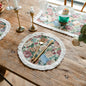 Round Table Mat with Tassel Flower Tablecloth Kitchen Decoration Long