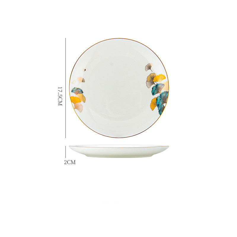 Dinner plate ceramic steak plate woven porcelain