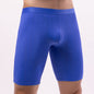 Summer anti-wear leg ice silk men's breathable running plus size lengthened thin mesh boxer shorts