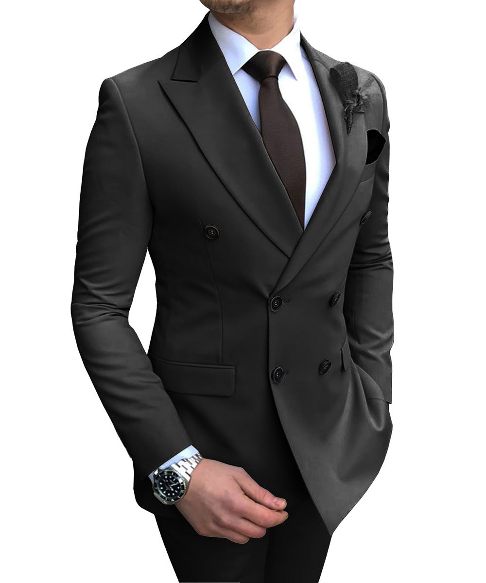 Double-breasted wedding suit for the best man