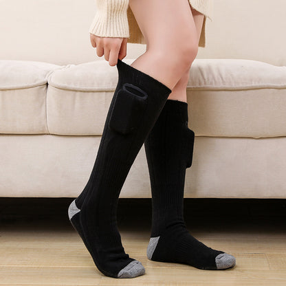 Men's and women's thermal socks with USB thermostat and electric heating