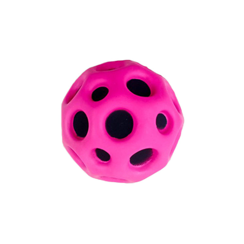 Hole ball soft bouncy ball anti-fall moon shape porous bouncy ball children's toy for indoor and outdoor ergonomic design