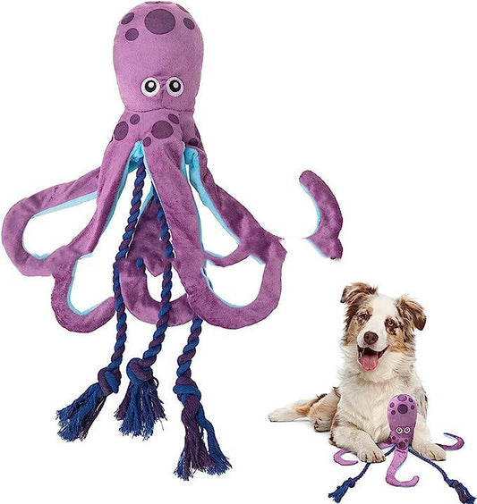 Sounding Plush Octopus Cleaning Jaw Toy