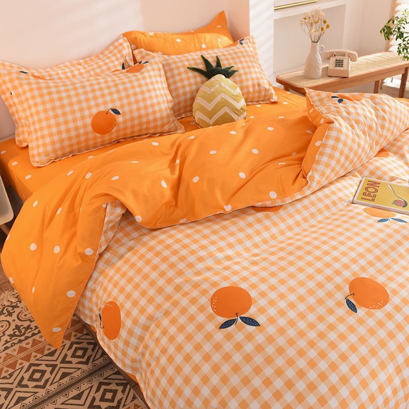 Kissenbezug-Bettbezug-Set Bettwäsche Bettlaken Steppdecke Bettdecke