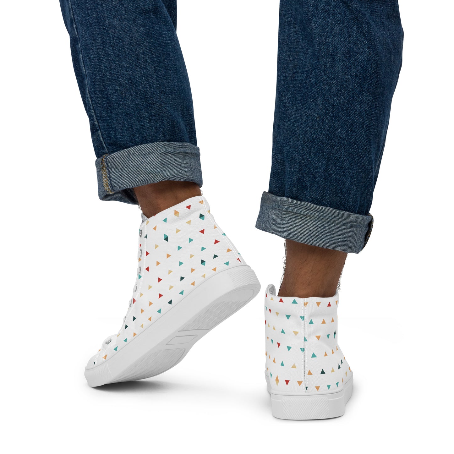 High-top canvas shoes for men