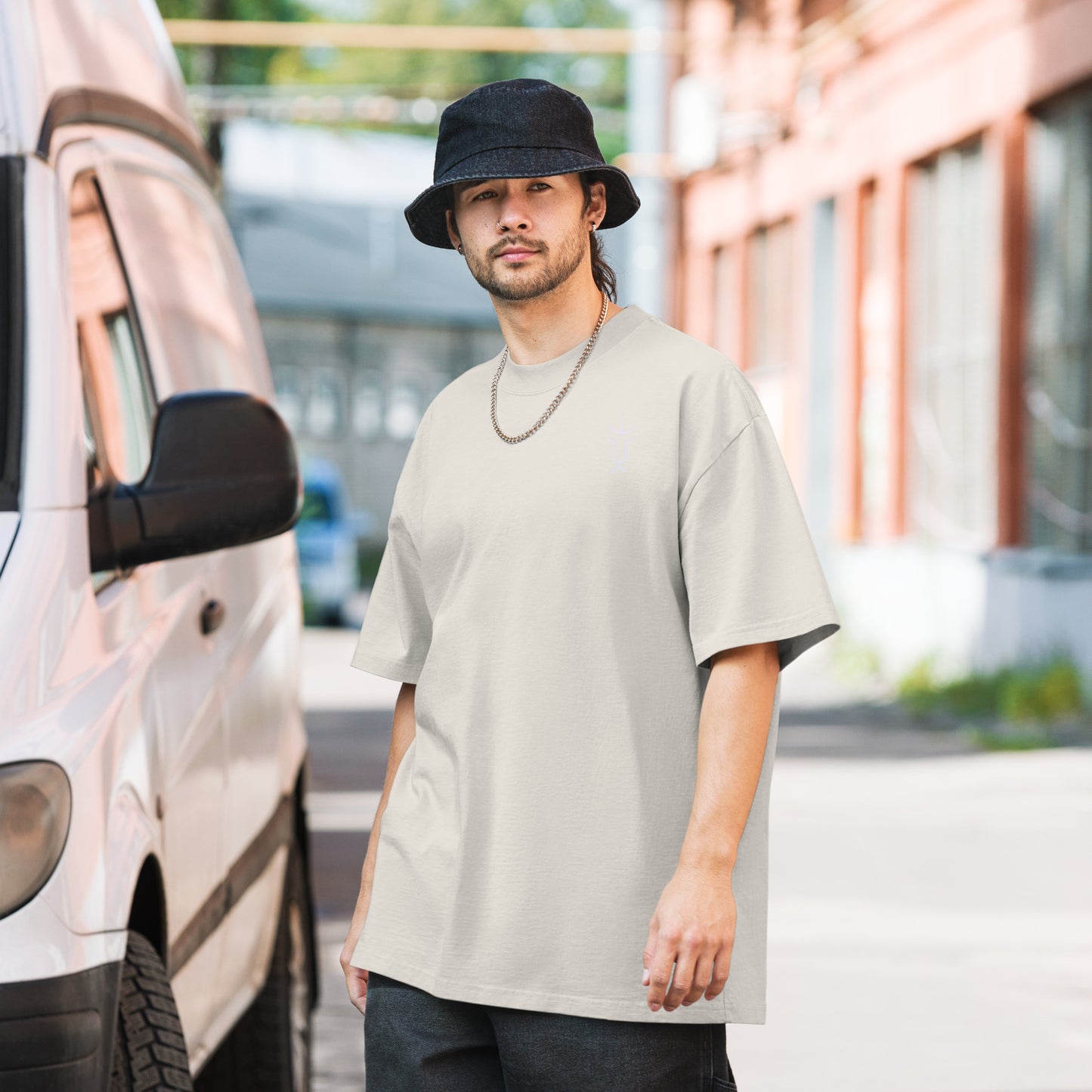 Oversized T-Shirt mit verwaschenem Look für Alle