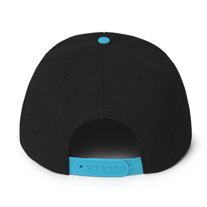The snapback cap of your dreams! Structured and high-quality with a flat visor that is slightly grey on the bottom.