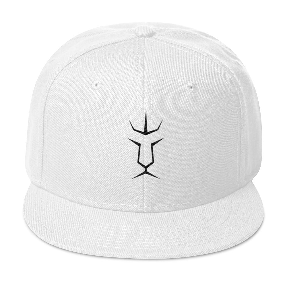 The snapback cap of your dreams! Structured and high-quality with a flat visor that is slightly grey on the bottom.