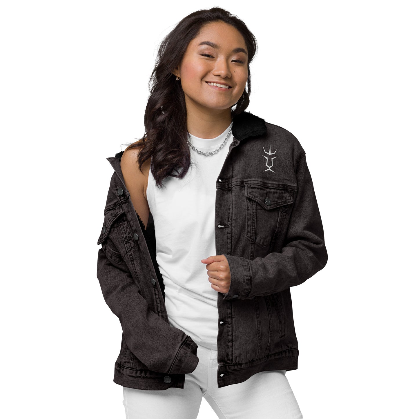 Unisex  Sherpa Jeansjacke