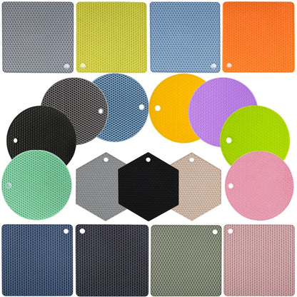 25 Styles Silicone mat 230 °c heat resistant Potholder Dining Table Placemat non-slip pot holder cup coaster kitchen accessories