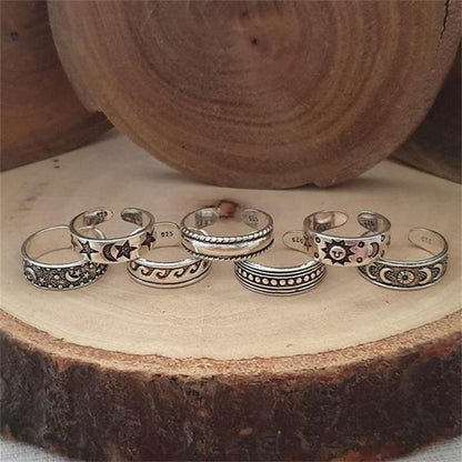 7Pcs Summer Beach Holiday Knuckle Foot Ring