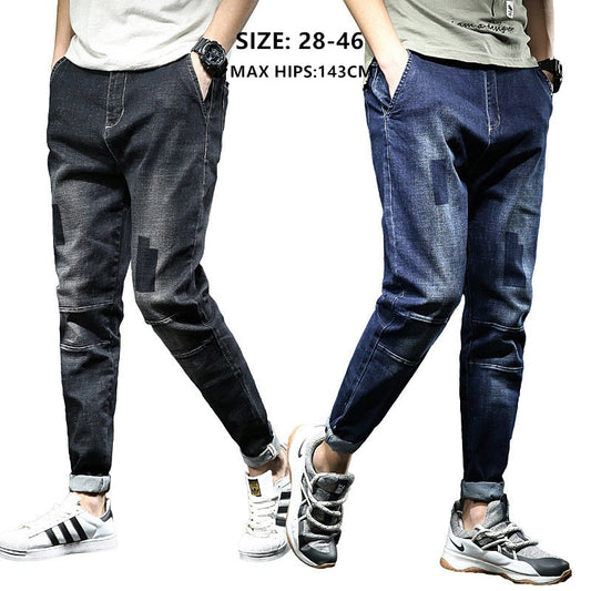 Schwarz Jeans Männer Große Größe Mens Denim Vaqueros