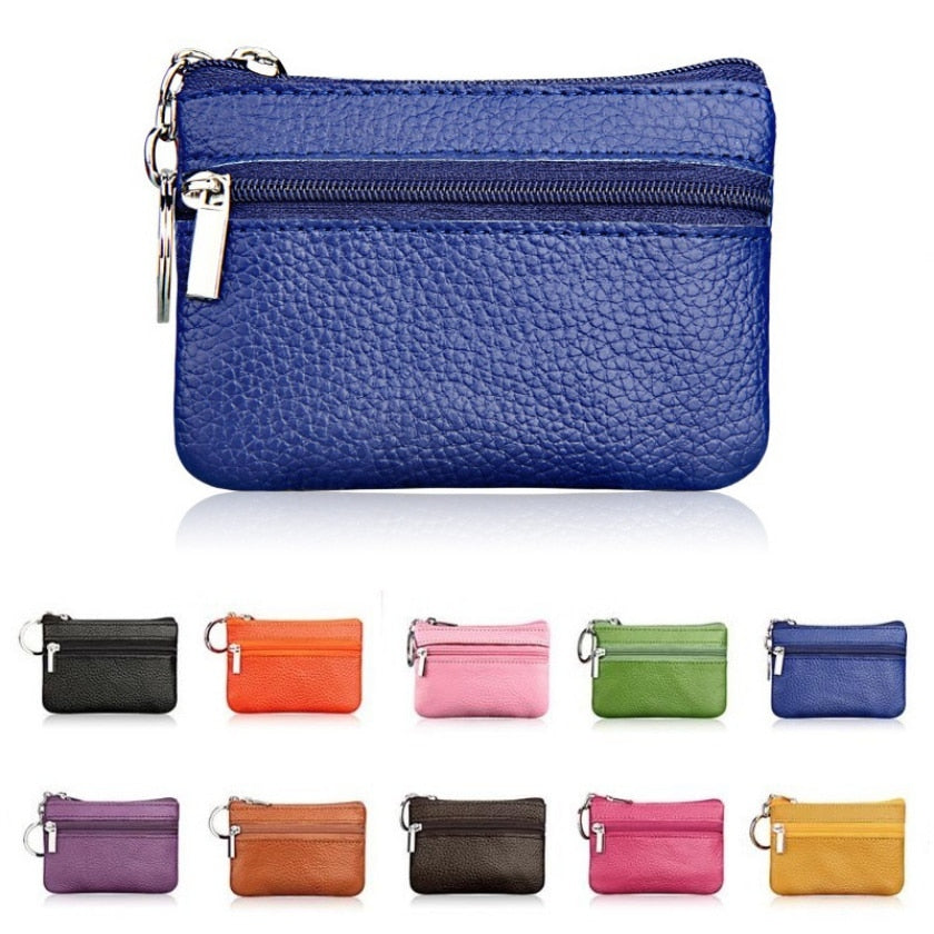 New Women Genuine Leather Wallet Female Purses Women Zipper Coin Purses Kids Storage Bag Bags Pouch