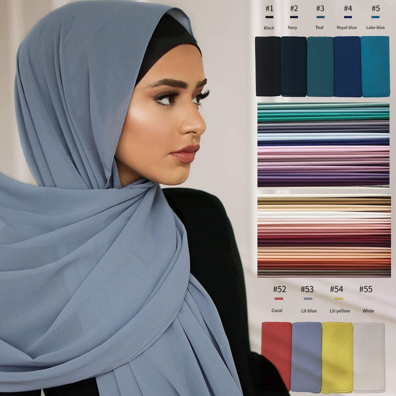 70*180cm Muslim Chiffon Hijab Scarves