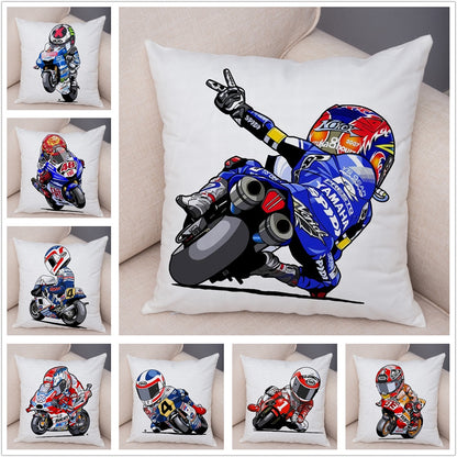 Super Soft Plush Cartoon Sport Motorcycle Pillow