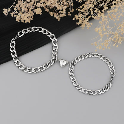 2 Pcs Punk Best Friend Bracelet