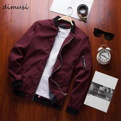 Spring Men's Bomber Zipper Jacket Male Casual Streetwear Hip Hop Slim Fit Pilot Baseball Coats