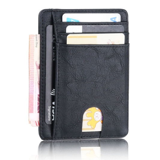 Slim RFID Blocking Leather Wallet Credit ID Card Holder Purse Money Case for Men Women 2020 Fashion Bag 11.5x8x 0.5cm