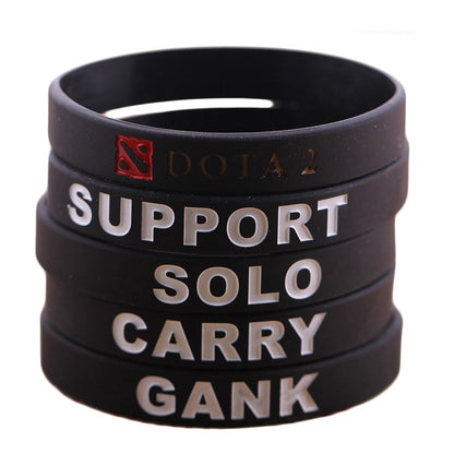 Schwarz Anime Spiele Dota 2 Team Sport Armband Männlichen Gummi