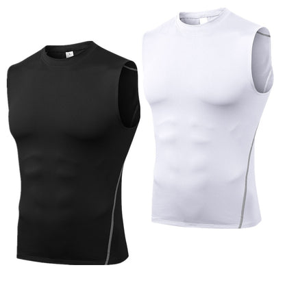 Men's Compression Sport Slim Vest Tight Tank Base Layer Sleeveless T-Shirt Top